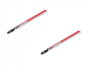 Set 2 panze profesionale taiat plastic, aliaje plastic, pvc, fibra sticla, pentru fierastrau pendular , 6 tpi, 132 mm, vidia, Dedra