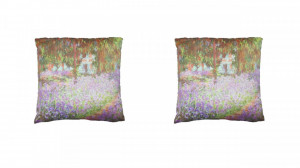 Set 2 perne decorative premium, 43 x 43 cm, pictura, husa detasabila, George Home