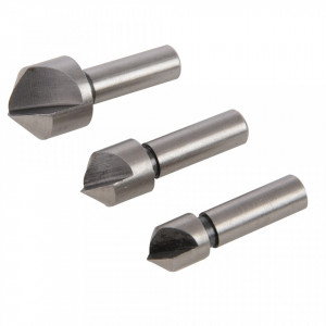 Set 3 burghie suruburi cap inecat, 10, 12, 16mm, metal, lemn, Silverline