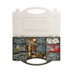 Set 545 piese montare tablou, oglinda, panouri, agatatori, carlige, mansoane , Fixman