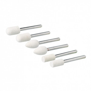 Set 6 piese polisat pentru mini -oberfreza, Silverline Rotary Tool Felt Polishing Point Set 6pce