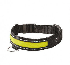 Zgarda caini, banda LED, acumulator, marimea L, circumferinta 47 - 55 cm x 3.5 cm, Zoofari