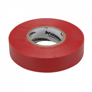 Banda izolatoare, latime 19mm, lungime 33m, rosu, Fixman