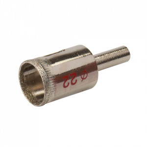 Carota diamantata 22mm gauri placi ceramice, gresie, faianta, marmura, sticla, Silverline