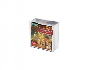 Instalatie becuri led decorativa Craciun, baterii, 20 LED, margele, Melinera