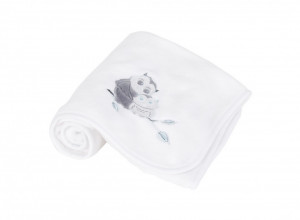 Paturica pufoasa fleece premium, 90x70cm, bufnita, CuddleCo