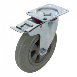 Roata pivotanta aplicabila cu frana, 200mm, greutate suportata 200Kg, Fixman