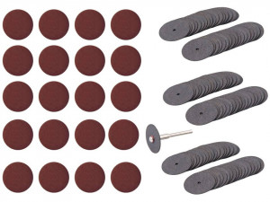 Set 140 piese, mini discuri taiat, discuri smirghel, 22mm, Parkside