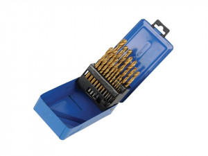 Set 19 burghie metal, 1-10mm, placat titan, cutie metalica, Silverline