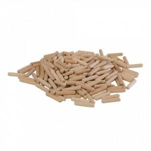 Set 200 cepuri lemn imbinari, 6 x 30mm, lemn mesteacan, Silverline