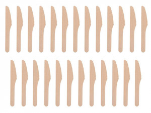 Set 25 cutite lemn, 16.5cm, Pap Star