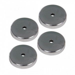 Set 4 magneti ferita, carcasa metal, forta 7.2Kg, 36x7mm, Silverline