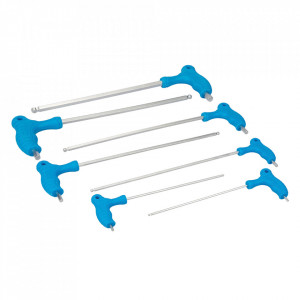 Set 7 imbusi extra-lungi, 2.5, 3, 4, 5, 6, 8, 10mm, Silverline