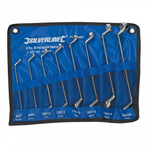 Set 8 chei fixe combinate, 6-22 mm, Silverline