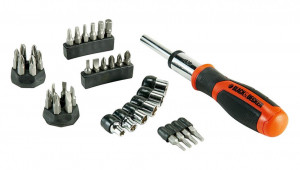 Set surubelnita cu clichet 29 piese, 195 mm, Black & Decker