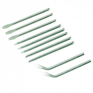 Varfuri de lipit pentru letcon , 3.8mm , set 10 piese , Silverline Soldering Iron Tips Set 10pce