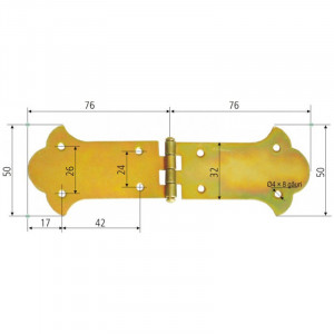 Balama ornamentala cufar, 76 x 50mm, Proline