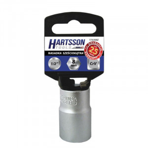 Cheie tubulara 6 puncte 1/2 " 10 mm cu agatator de plastic, Hillen&Mohr