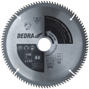 Disc circular pentru lemn 210x100x30 mm ,dinti vidia, Dedra