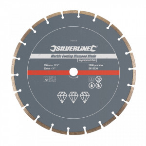 Disc circular segmente marmura, 300 x 20mm, Silverline