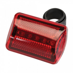 Lampa bicicleta spate, 5 LED, 7 setari lumina, Silverline