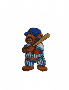 Petic textil, patch brodat , 80 x 50mm, urs baseball, Wenco