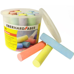 Set 20 creta colorata pentru desenat pe asfalt, Eberhard Faber
