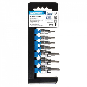 Set 7 biti torx , T10 - T40, 1/4 , 3/8, Silverline