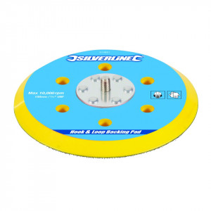 Suport disc abraziv cu arici 150mm, pentru slefuitoare pneumatice sau electrice, Silverline Hook & Loop Backing Pad