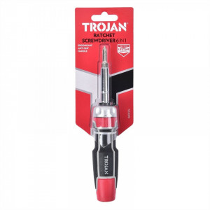 Surubelnita profesionala multifunctionala cu clichet 6 in 1, 192 mm, Trojan