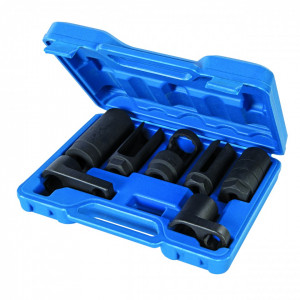 Trusa 7 piese pentru demontat senzor oxigen, sonda lambda, Silverline Oxygen Sensor Socket Set 7pce