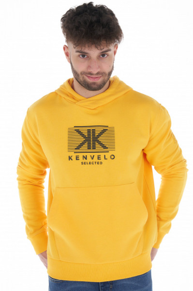 KVL - Nyomott logóval ellátott férfi pulóver