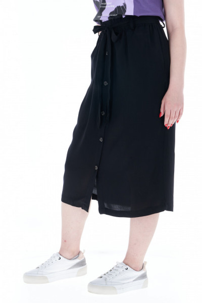 Kenvelo - Könnyű női szoknya gombokkal, derékban húzózsinórral