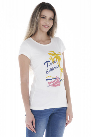 Timeout - Női pamut póló mintával