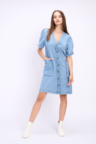 Lee Cooper - Női Farmer Ruhák Midi Hosszú Ruha