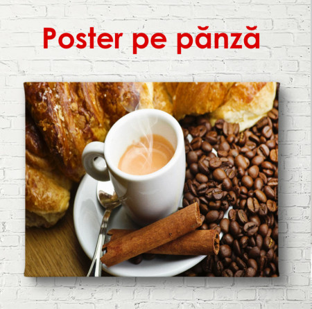 Poster, Cafea delicioasă cu boabe de cafea