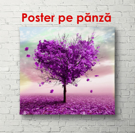Poster, Copacul frumos roz în formă de inimă