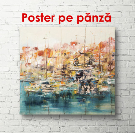 Poster, Peisajul abstract cu yahturi
