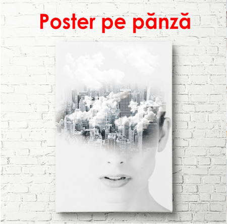 Poster, Portret abstract al unei fete