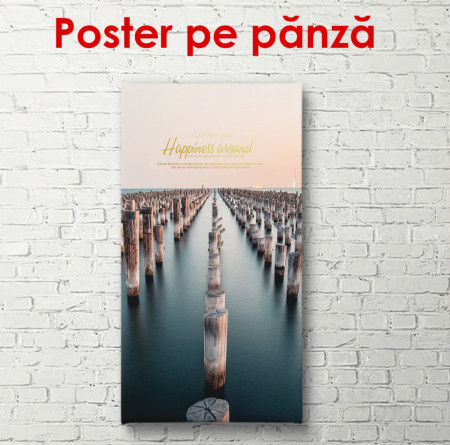 Poster, Stâlpi de lemn în apă