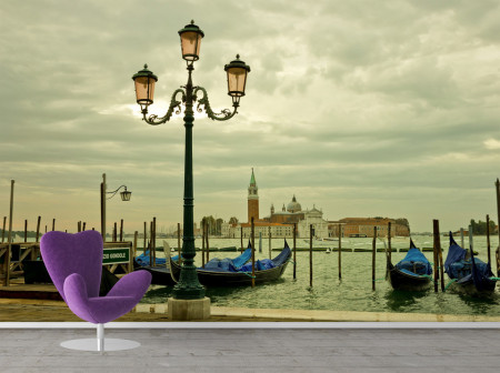 Fototapet, Felinar pe fundalul Canalului venețian