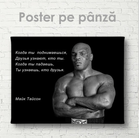 Poster, Mike Tyson cu citat