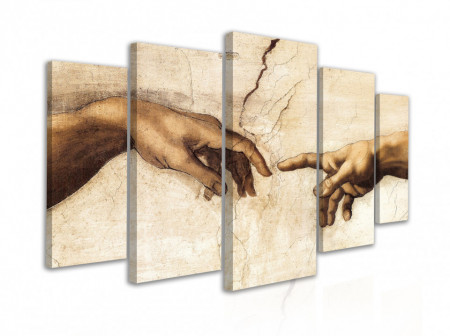 Tablou modular, „Creația mâinilor vieții - Leonard De Vinci”