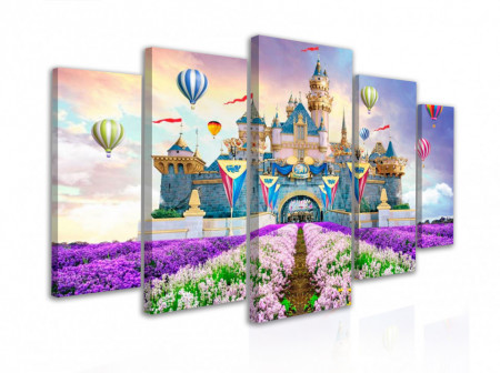 Tablou modular, Castel într-un câmp de flori
