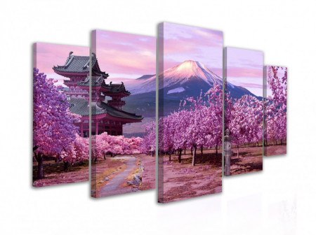Tablou modular, Sakura înflorită