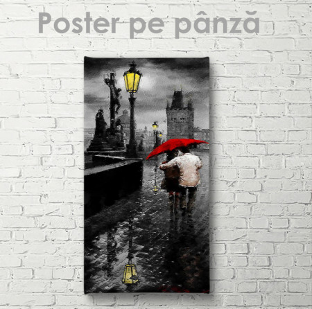 Poster, Plimbarea prin ploaie