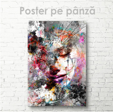 Poster, Portretul colorat al unei fete