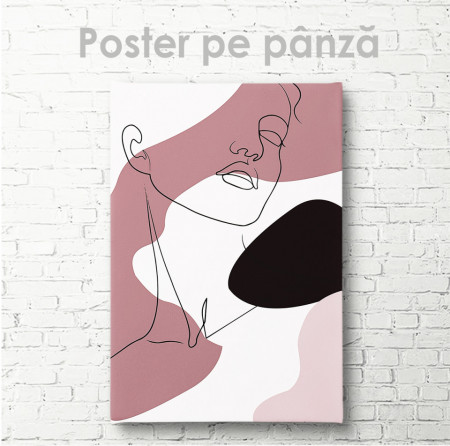 Poster, Trăsăturile feței unei femei