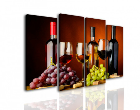 Tablou modular, Sticle de vin