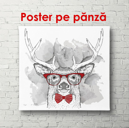 Poster, Cerbul cu ochelari roșii